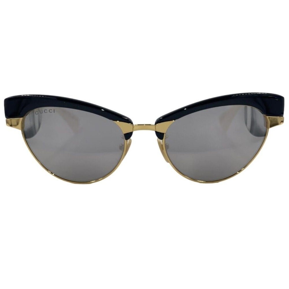 GUCCI GG1131S Interchangeable Cat-Eye Sunglass Gold Metal Frame 3 Clip-On Pieces - Picture 16 of 16